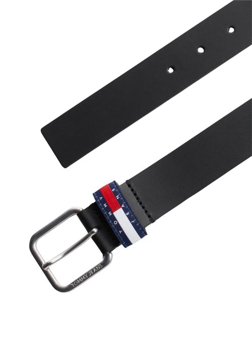 Cintura nera in pelle Tommy Jeans | AM0AM12337BDS